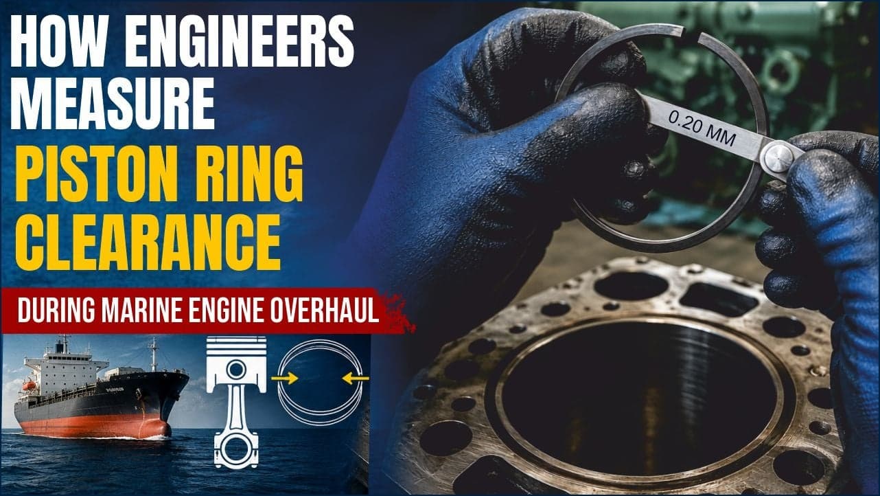 How Engineers Measure Piston Ring Clearance During Marine Engine Overhaul