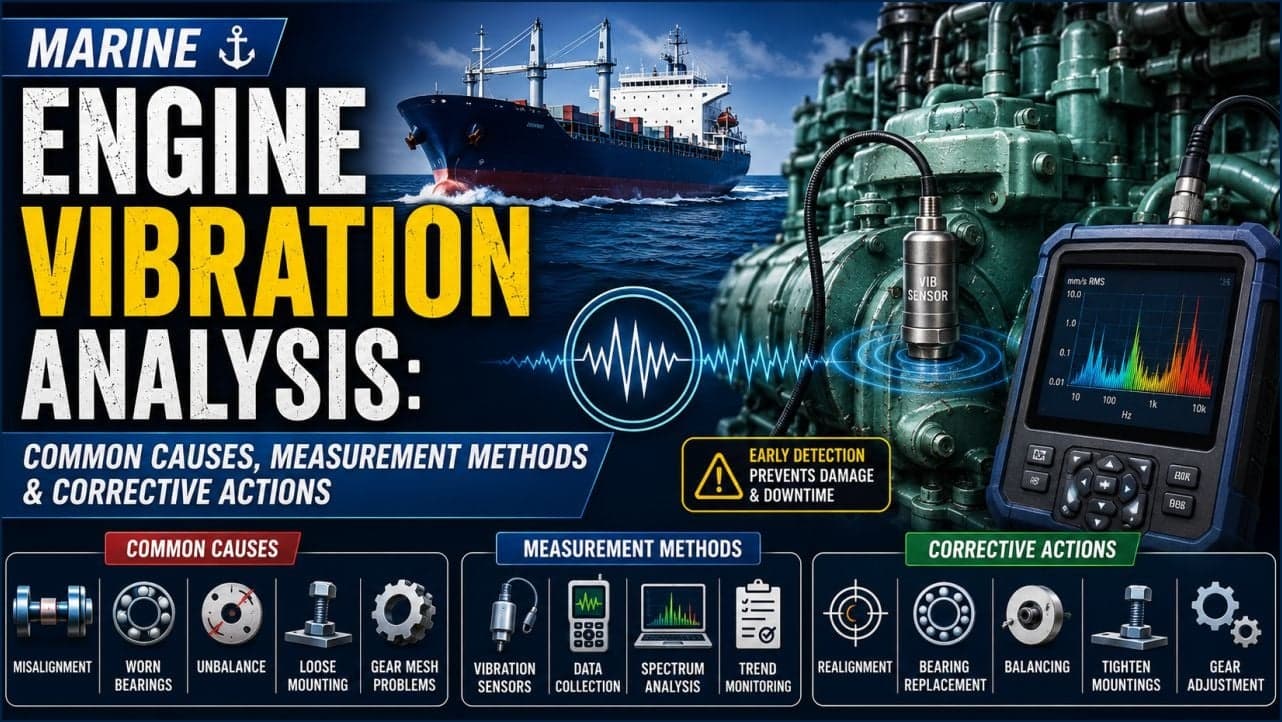 Marine Engine Vibration Analysis: Common Causes, Measurement Methods & Corrective Actions