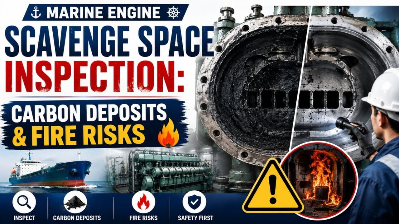 Marine Engine Scavenge Space Inspection: Carbon Deposits & Fire Risks