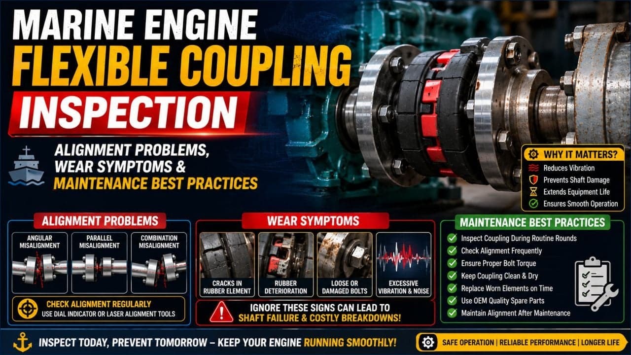 Marine Engine Flexible Coupling Inspection: Alignment Problems, Wear Symptoms & Maintenance Best Practices